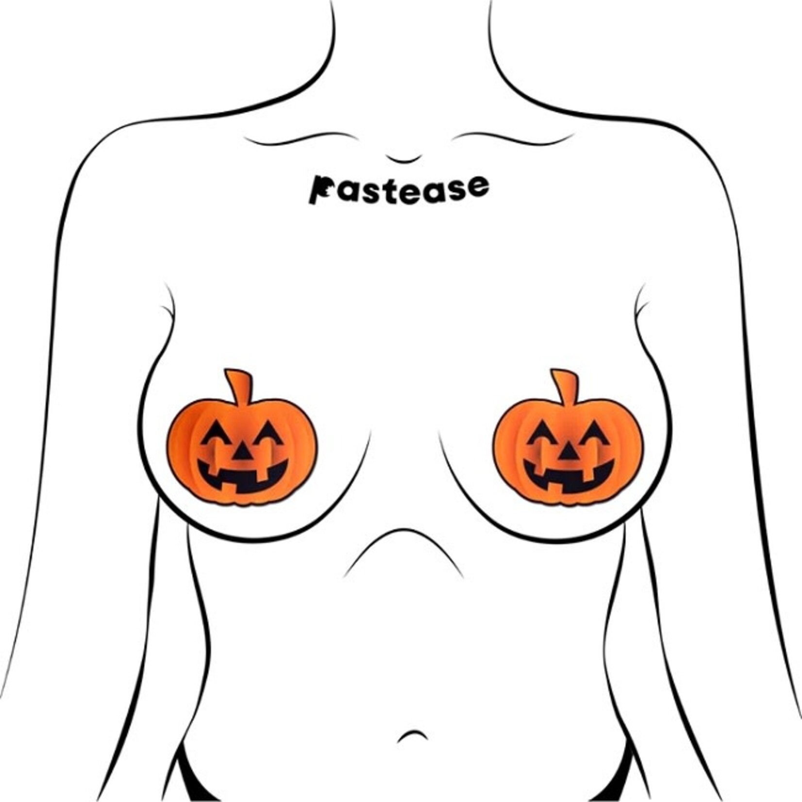 Pastease Pastease Spooky Halloween Jack O' Lantern Nipple Pasties