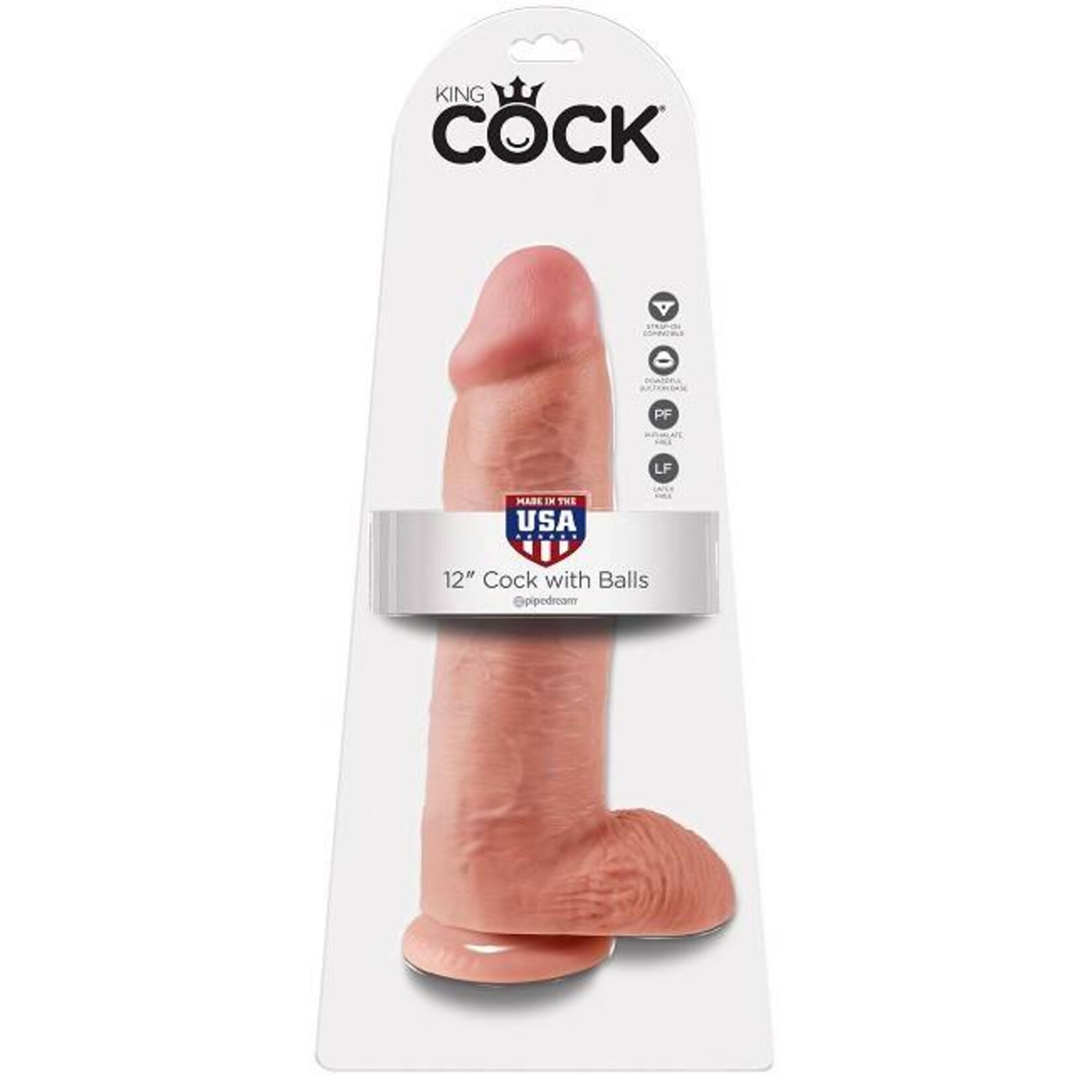 King Cock King Cock 12" Cock with Balls