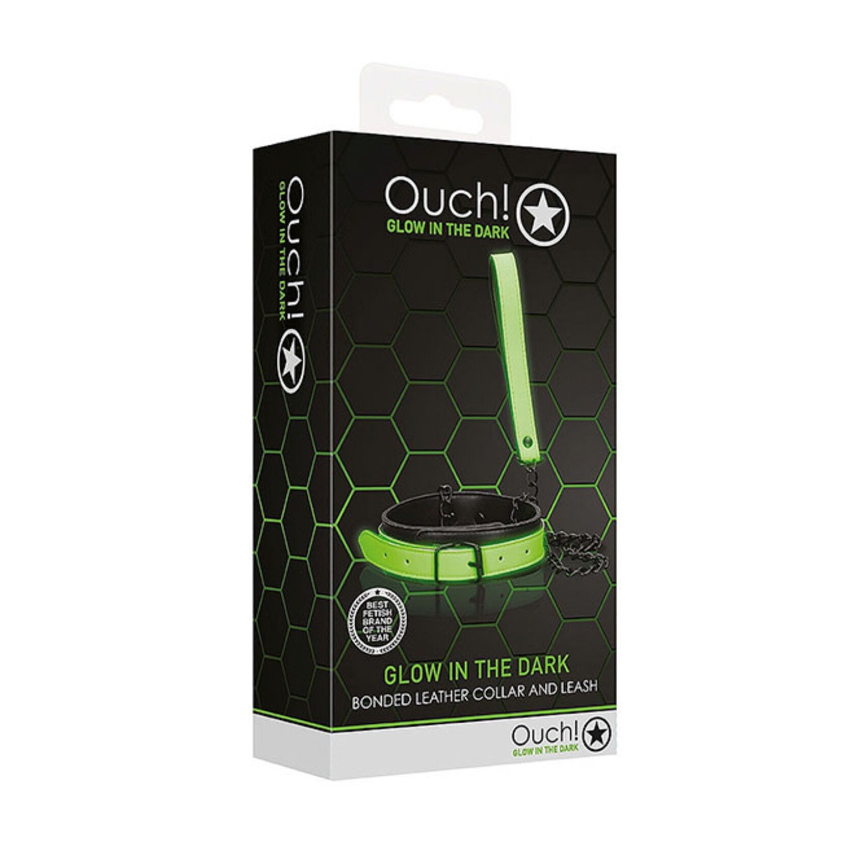 Shots America Ouch! Glow in the Dark Collar and Leash