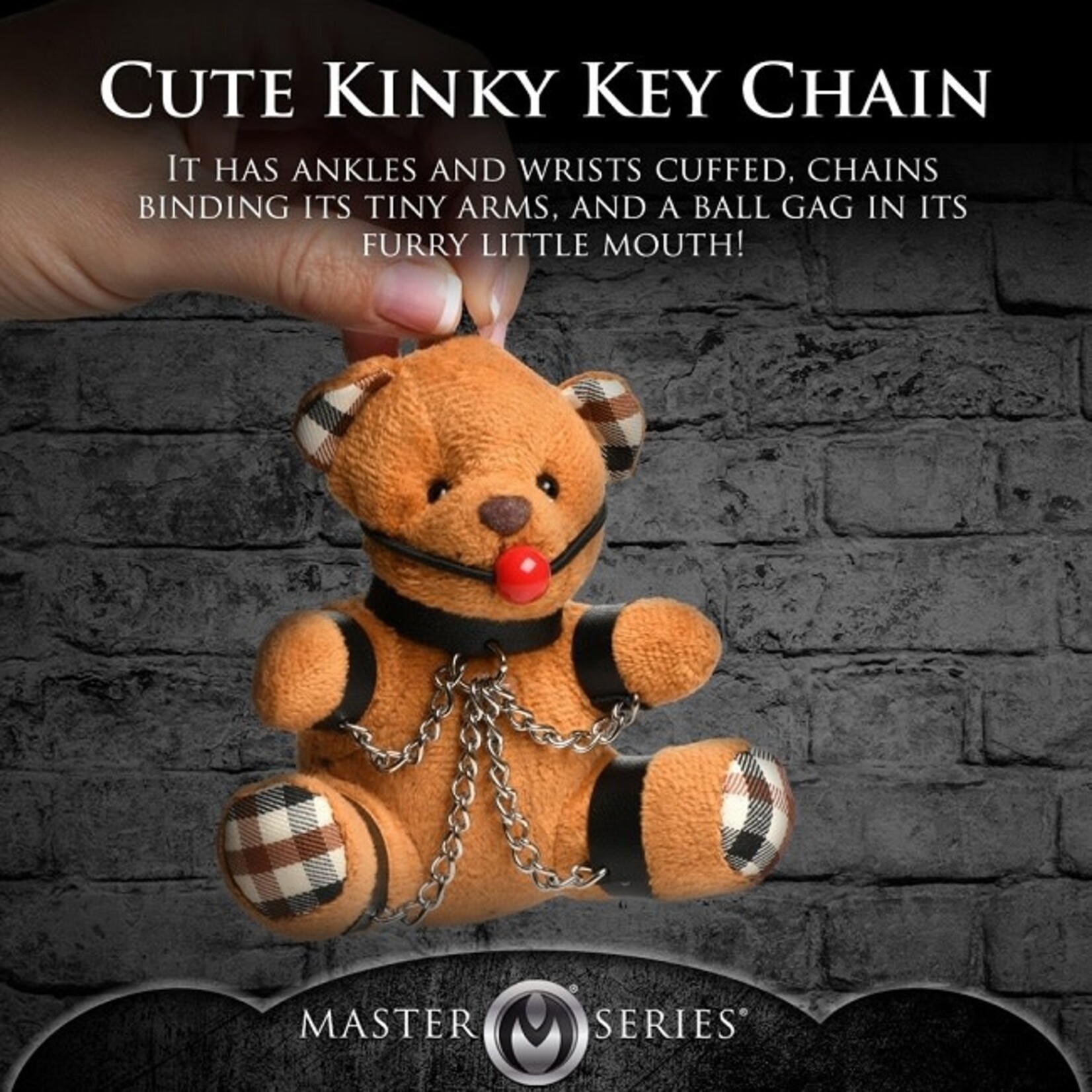 Master Series Master Series Gagged Teddy Bear Keychain