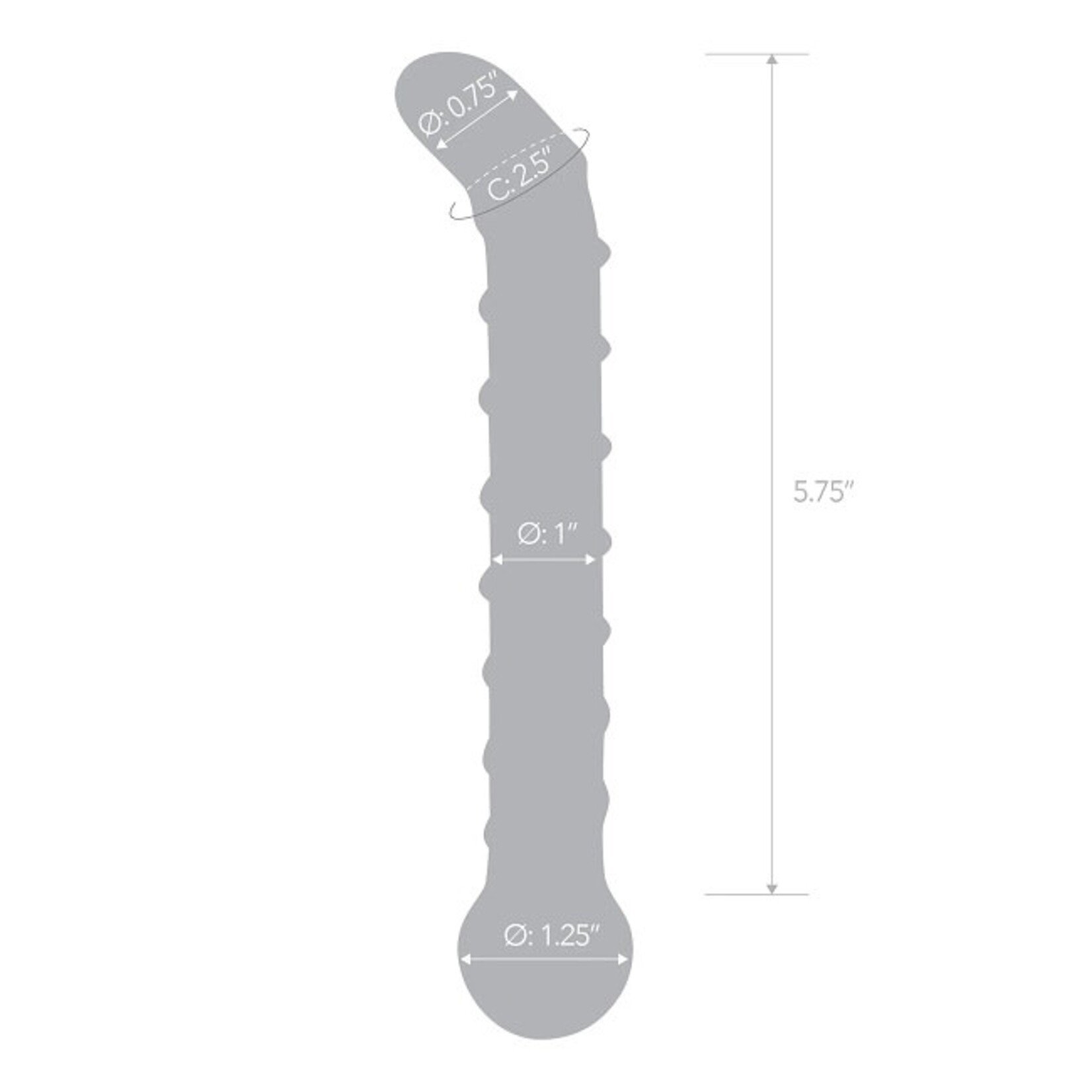 Gläs Gläs 6.5" Mr. Swirly G-Spot Glass Dildo