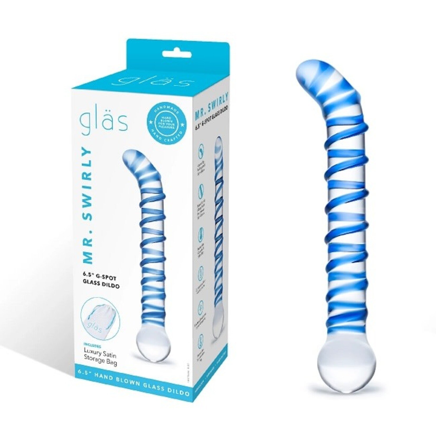 Gläs Gläs 6.5" Mr. Swirly G-Spot Glass Dildo