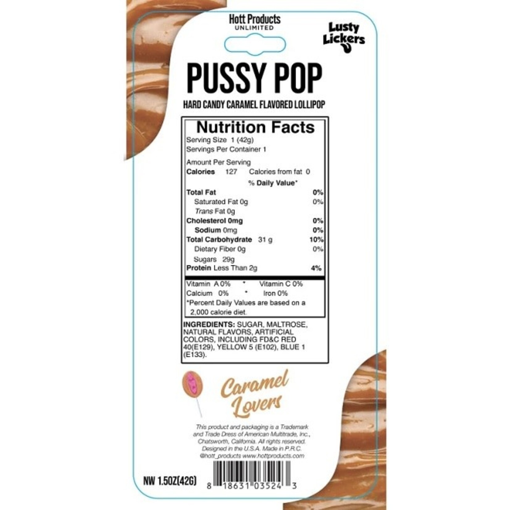 Hott Products Lusty Lickers Pussy Lickers Caramel Lovers