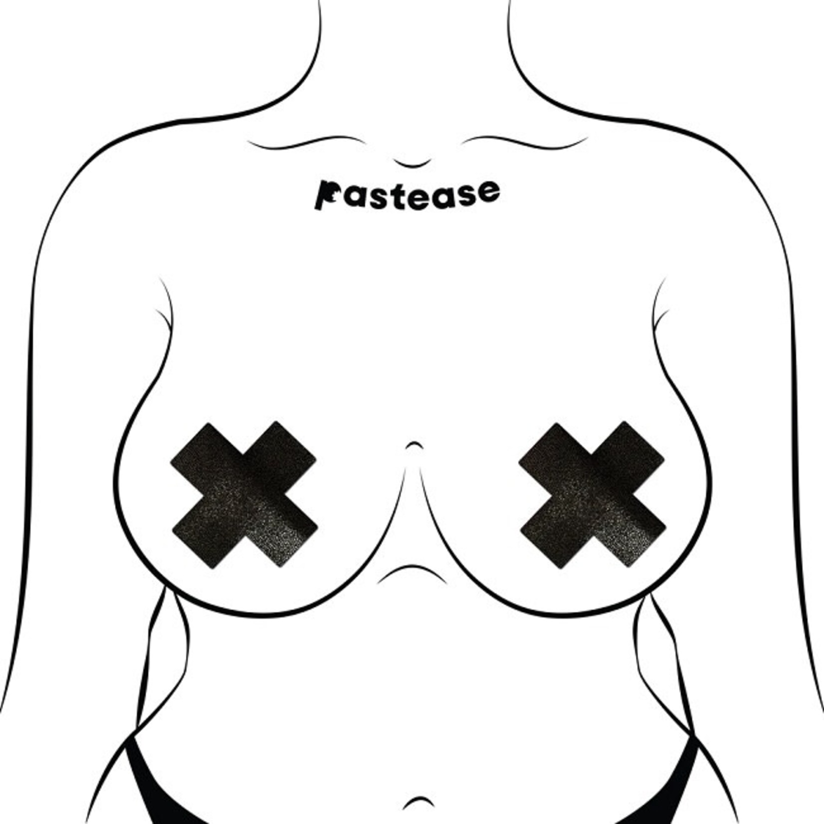 Pastease Pastease Liquid Black Plus X Nipple Pasties