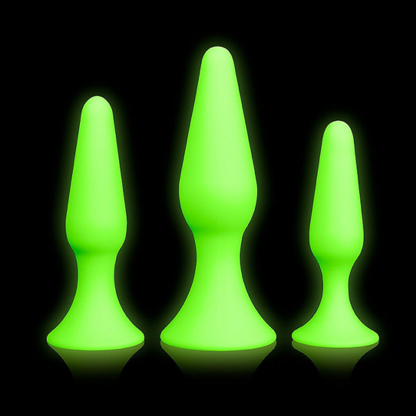 Shots America Ouch! Glow in the Dark Butt Plug Set