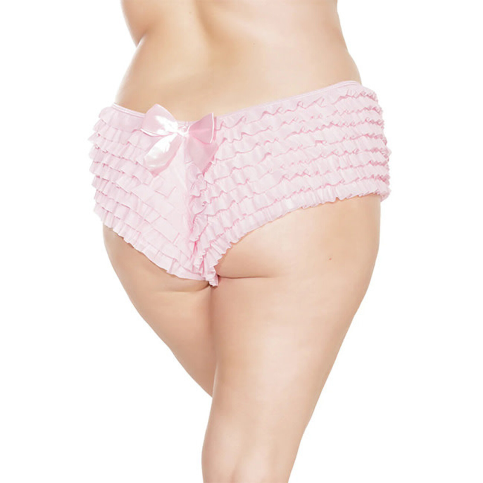 Coquette Coquette Mesh Ruffle Booty Shorts with Satin Bow