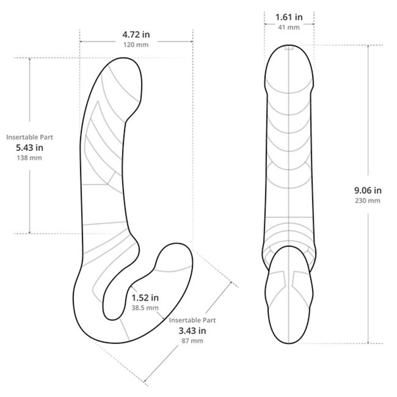 Lovense Lovense Lapis App-Controlled Vibrating Strapless Strap-On Dildo