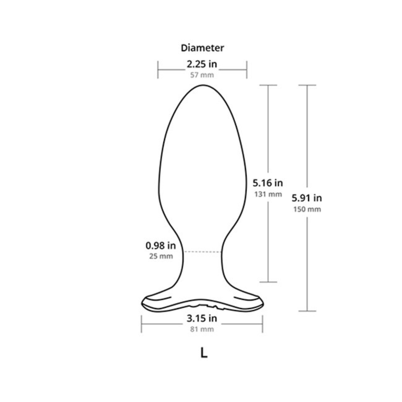 Lovense Lovense Hush 2 Bluetooth® Remote-Controlled Butt Plug L/2.25"