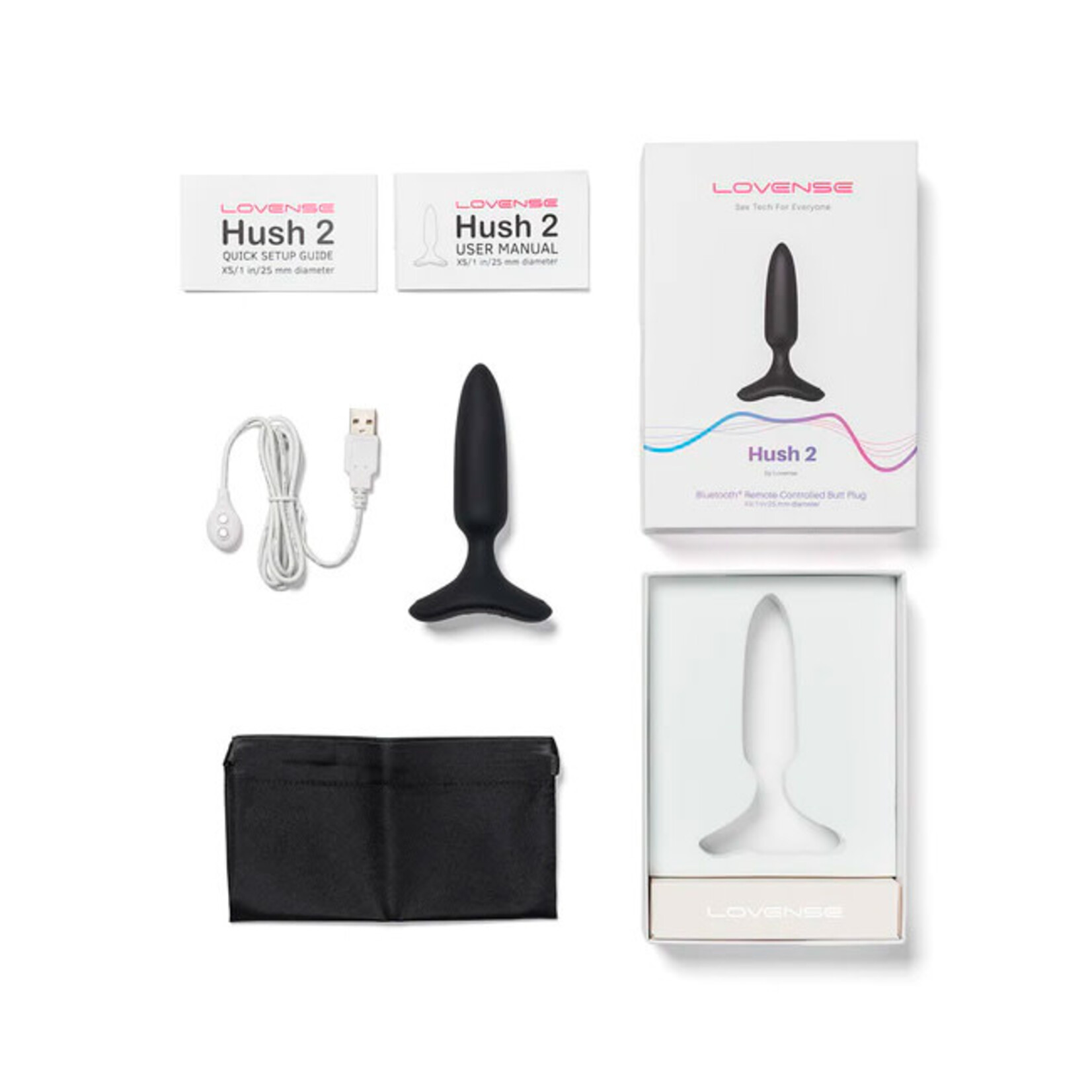 Lovense Lovense Hush 2 Bluetooth® Remote-Controlled Butt Plug XS 1"