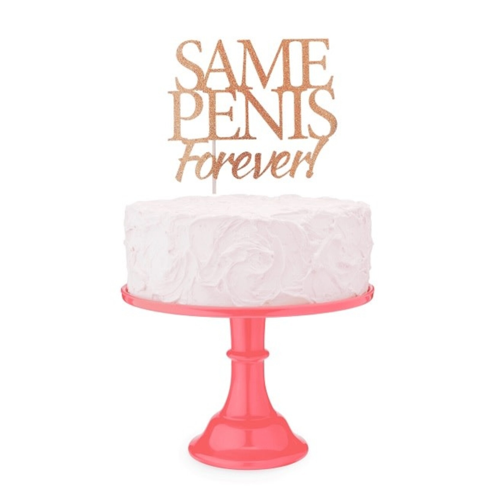 Glitterati Same Penis Forever Cake Topper