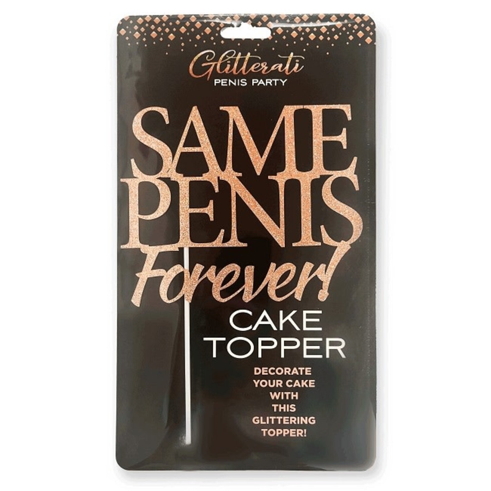 Glitterati Same Penis Forever Cake Topper