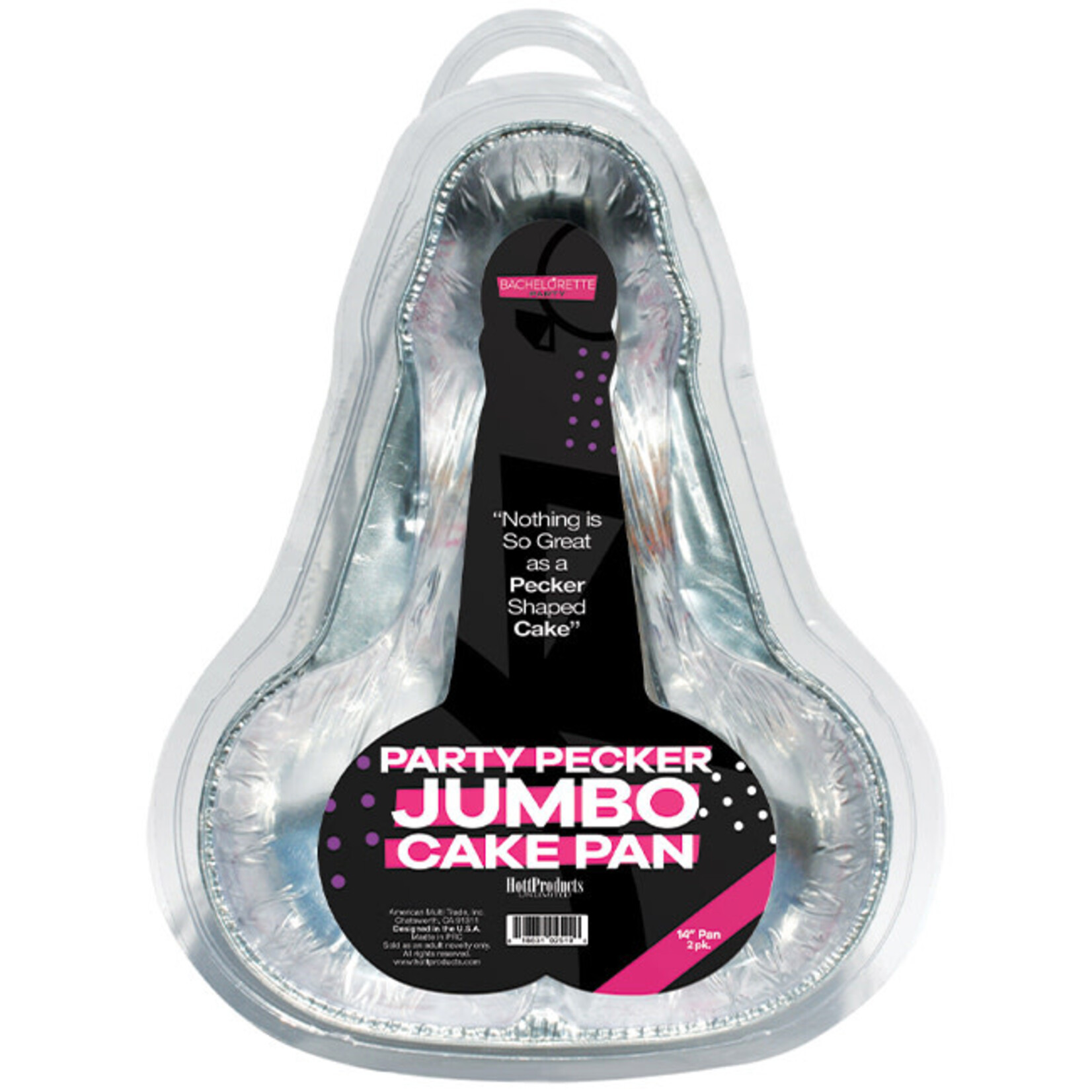 Hott Products Bachelorette Party Jumbo Pecker Cake Pan 2 Pack