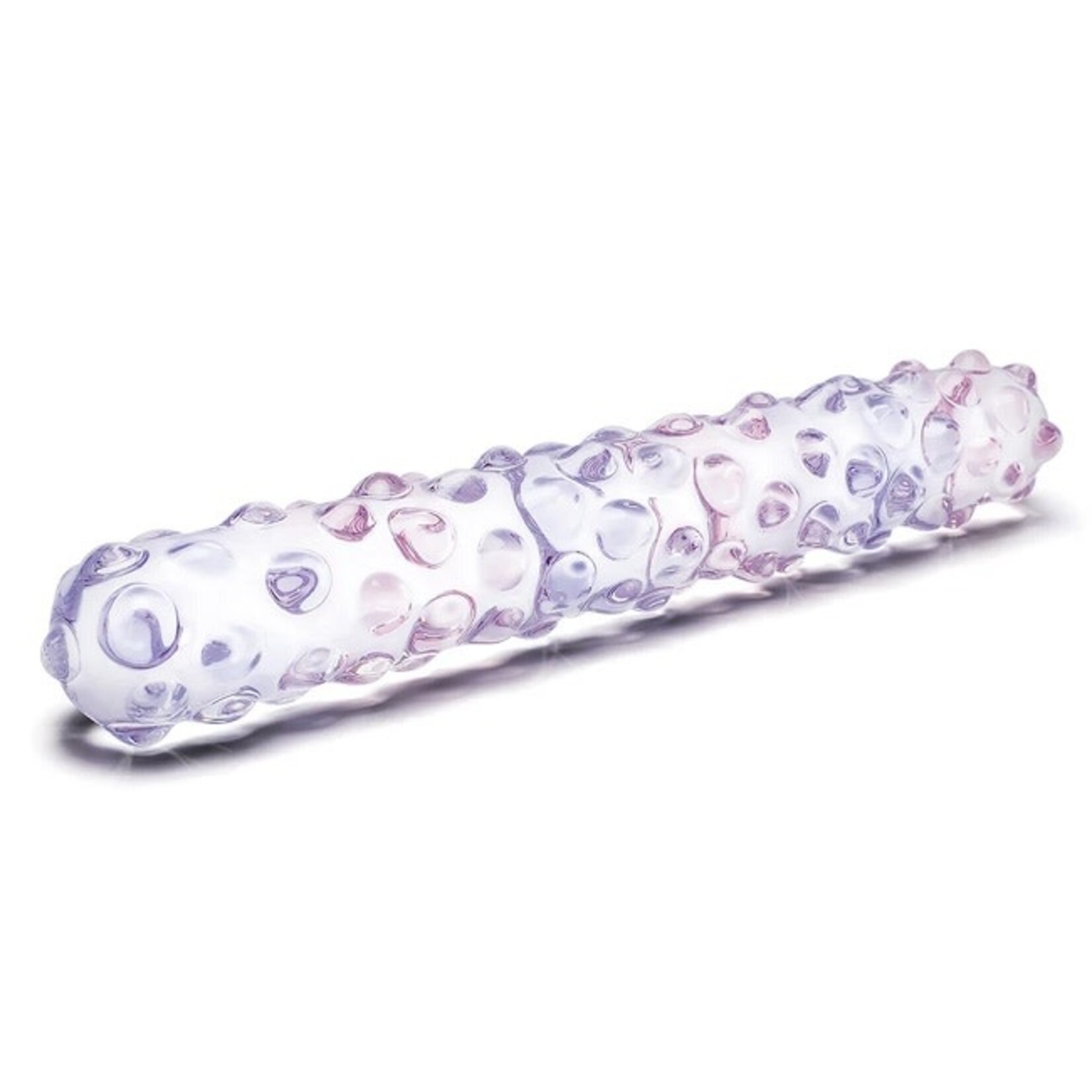 Gläs Gläs 9" Purple Rose Nubby Glass Dildo