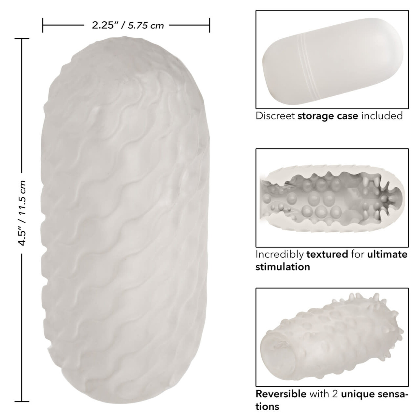 CalExotics Boundless™ Reversible Nubby Stroker