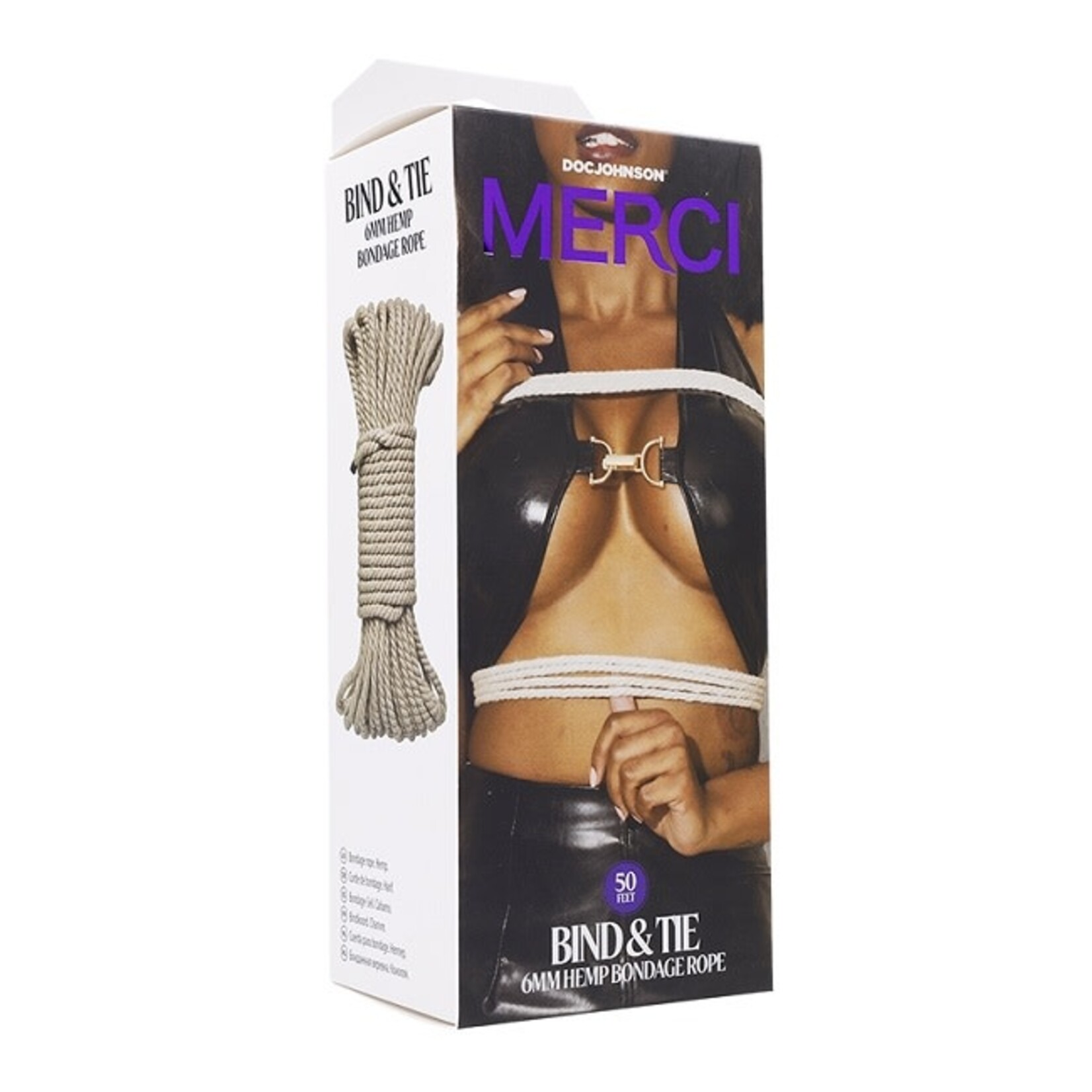 Doc Johnson Merci Bind & Tie 6mm Hemp Bondage Rope 50ft