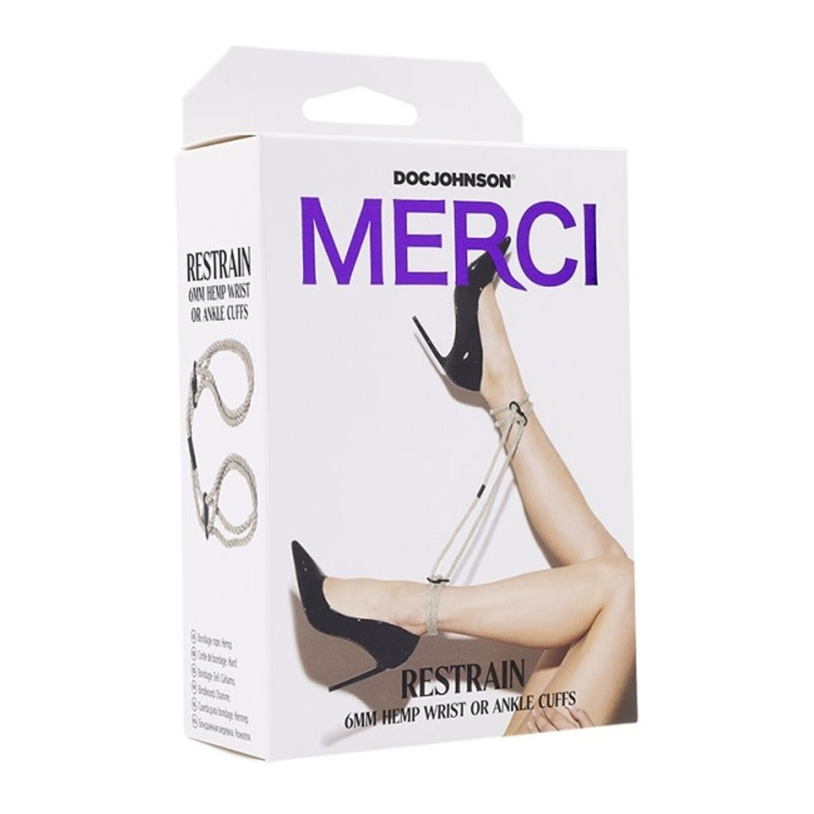Doc Johnson Merci Restrain 6mm Hemp Wrist or Ankle Cuffs