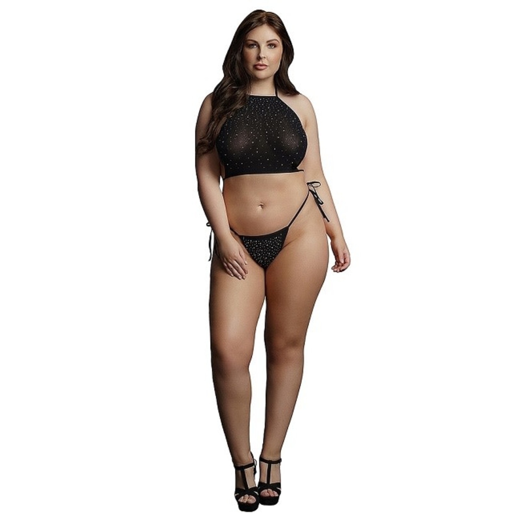 Le Désir Festive Rhinestone Top and Thong