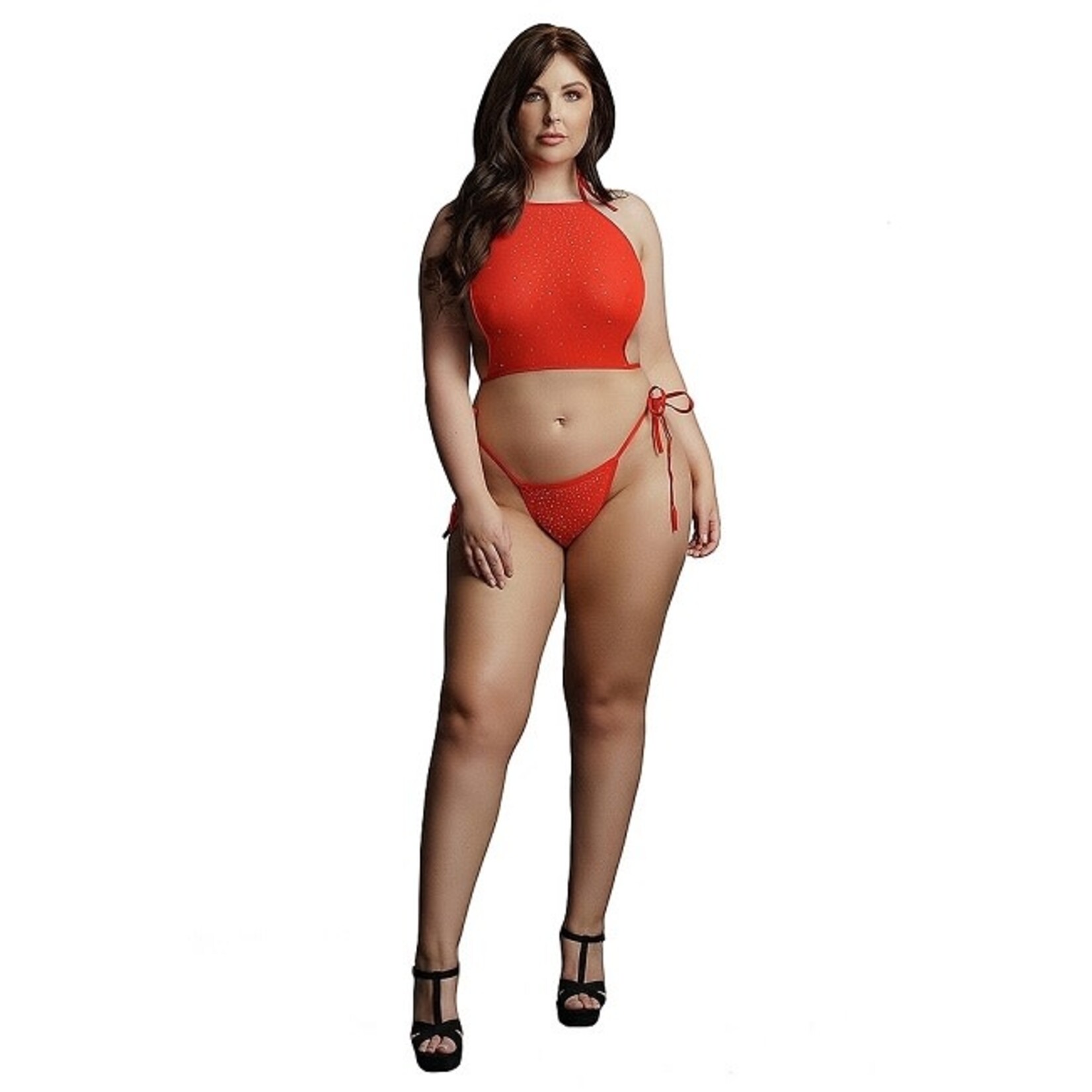 Le Désir Festive Rhinestone Top and Thong