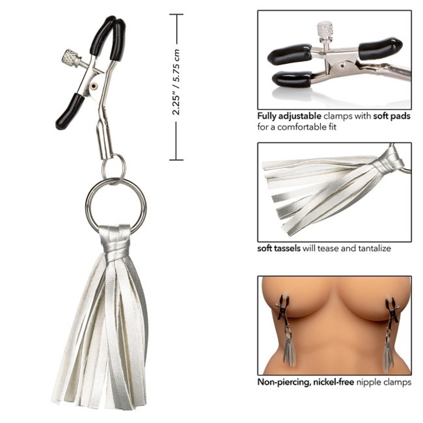 CalExotics Nipple Play Playful Tassels Nipple Clamps