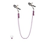 CalExotics Nipple Play Purple Chain Nipple Clamps
