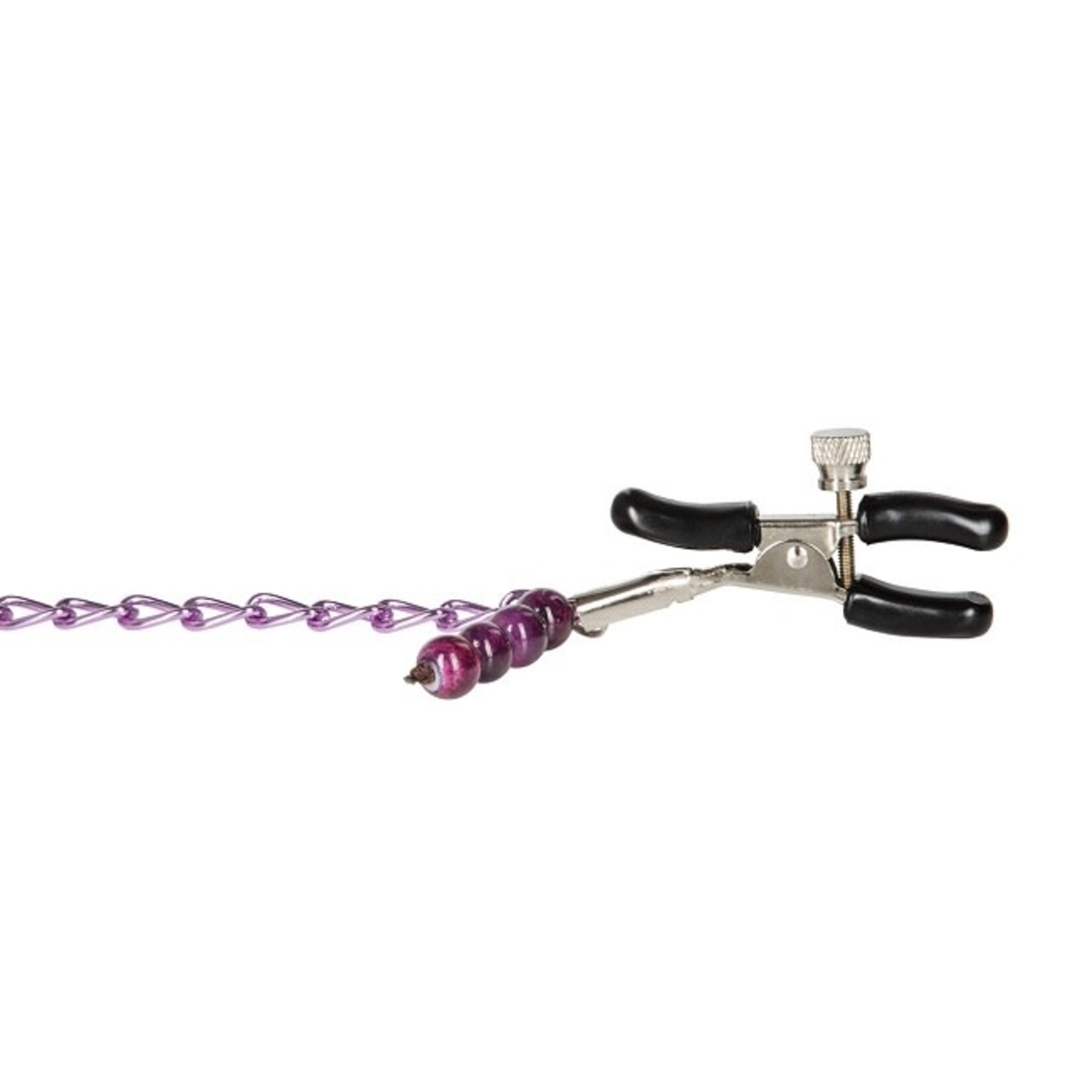 CalExotics Nipple Play Purple Chain Nipple Clamps