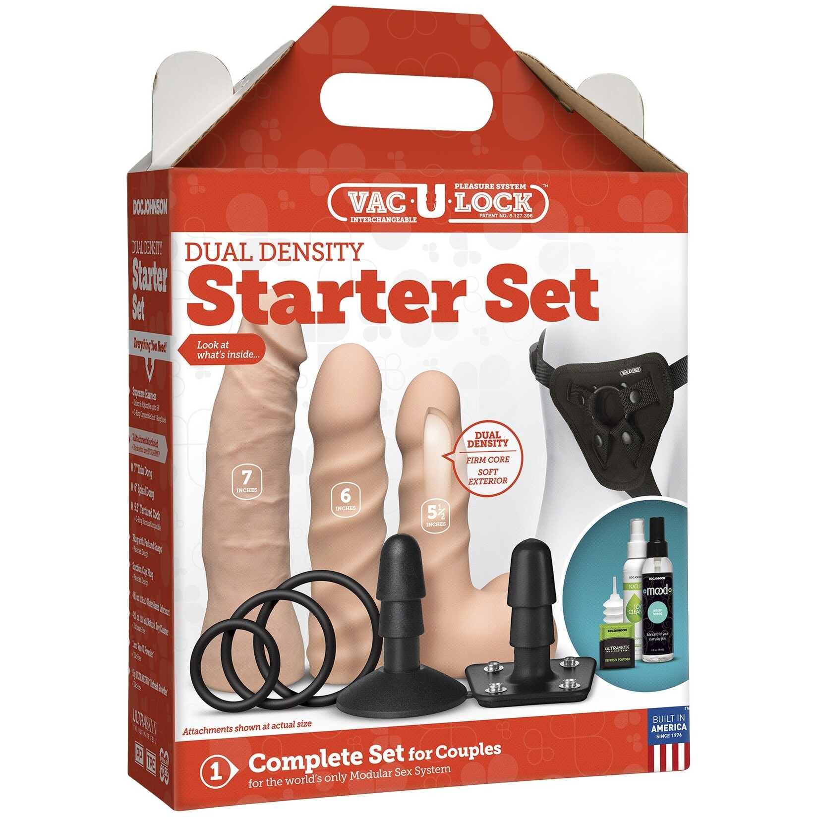 Doc Johnson Vac-U-Lock Dual Density Starter Set
