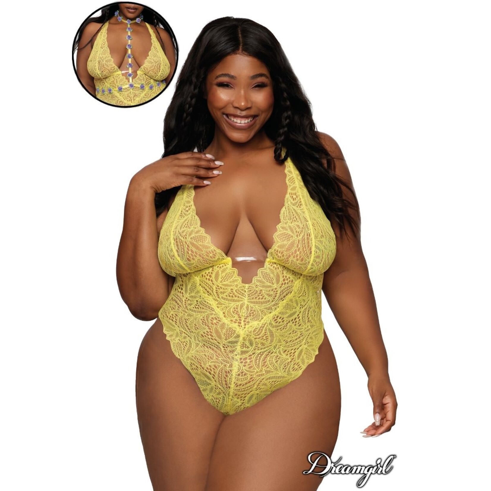 Dreamgirl Dreamgirl Citrus Rose Harness Teddy OSX