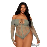 Dreamgirl Sage Seamless Net Teddy OSX