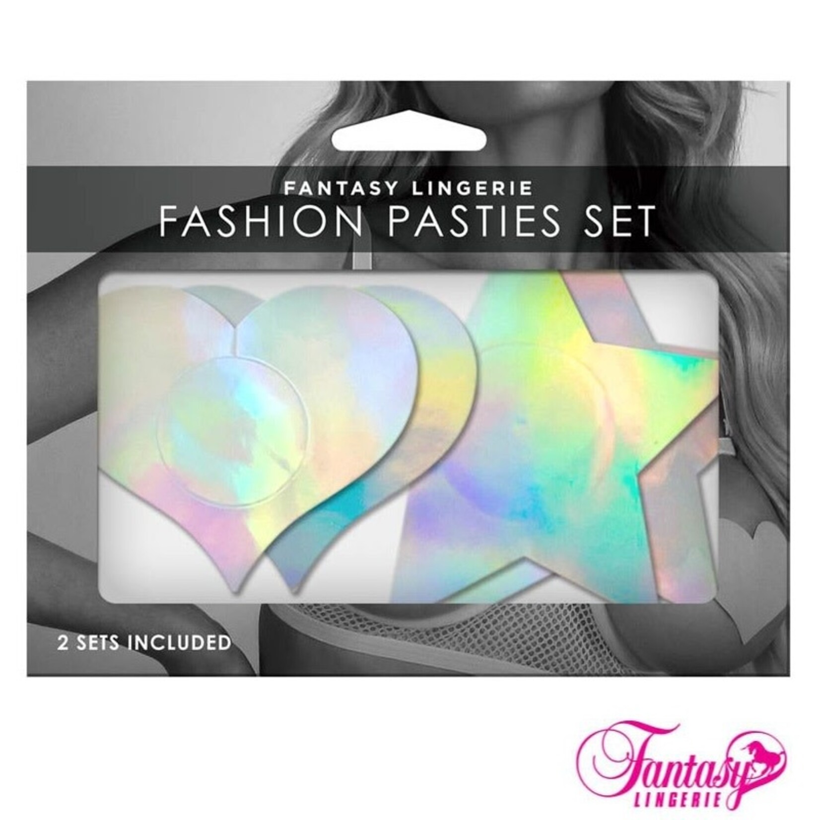 Fantasy Lingerie Holographic Fashion Pasties Set