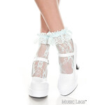 Music Legs Lace Ruffle Ankle Hi OS