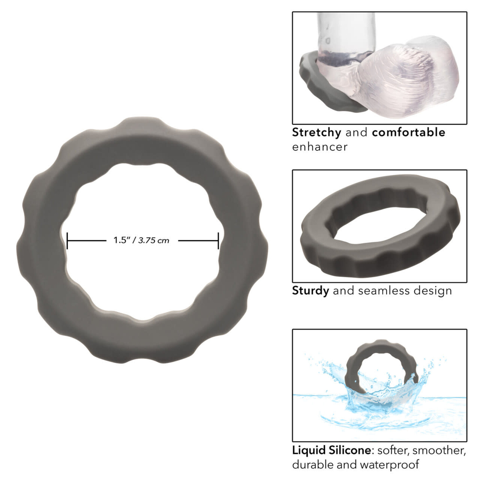 CalExotics Alpha Liquid Silicone Erect Ring