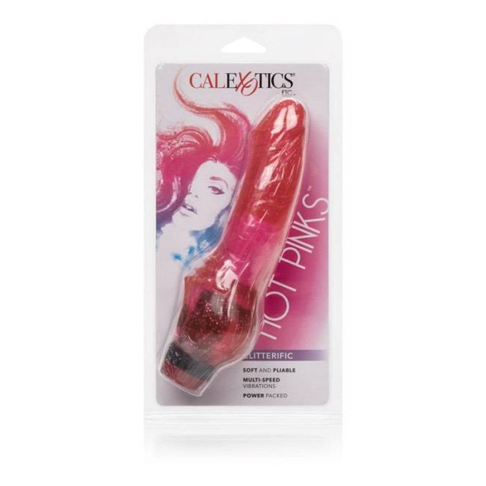 CalExotics Hot Pinks Clitterific 8" Vibrator