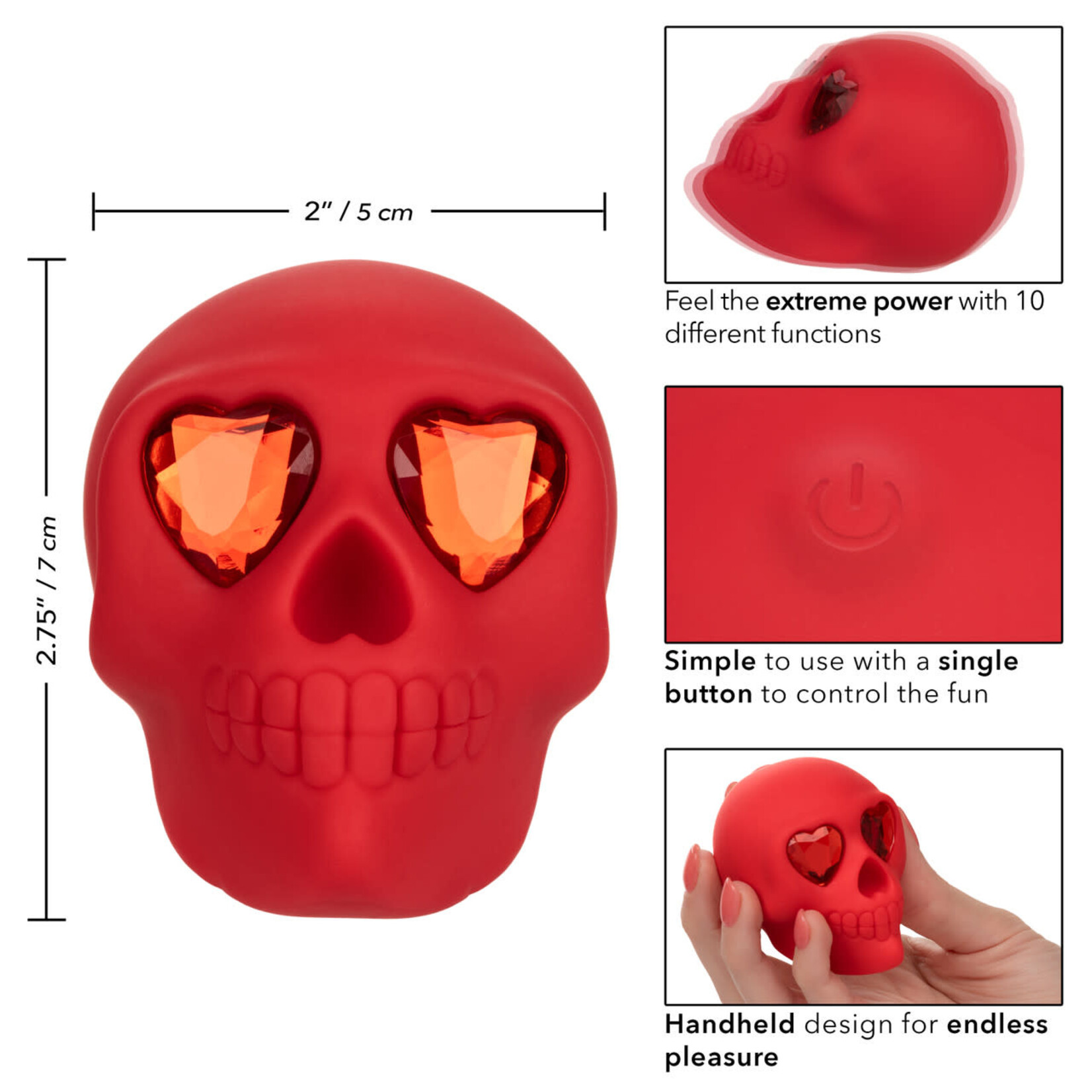 CalExotics Naughty Bits Bone Head Handheld Massager
