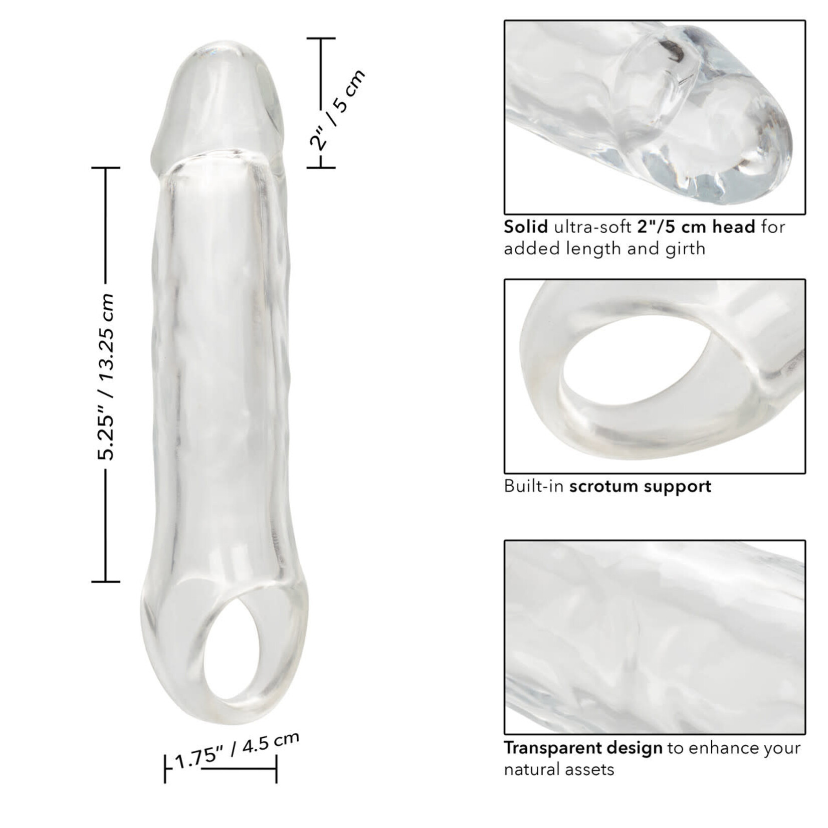 CalExotics Performance Maxx Clear Extension 7.5"