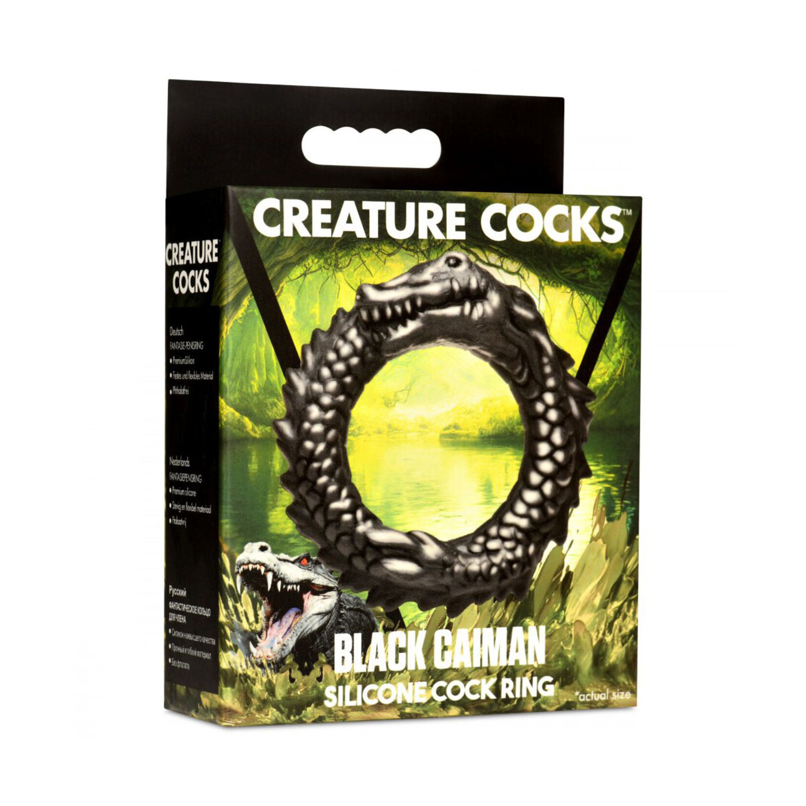 Creature Cocks Creature Cocks Black Caiman Silicone Cock Ring