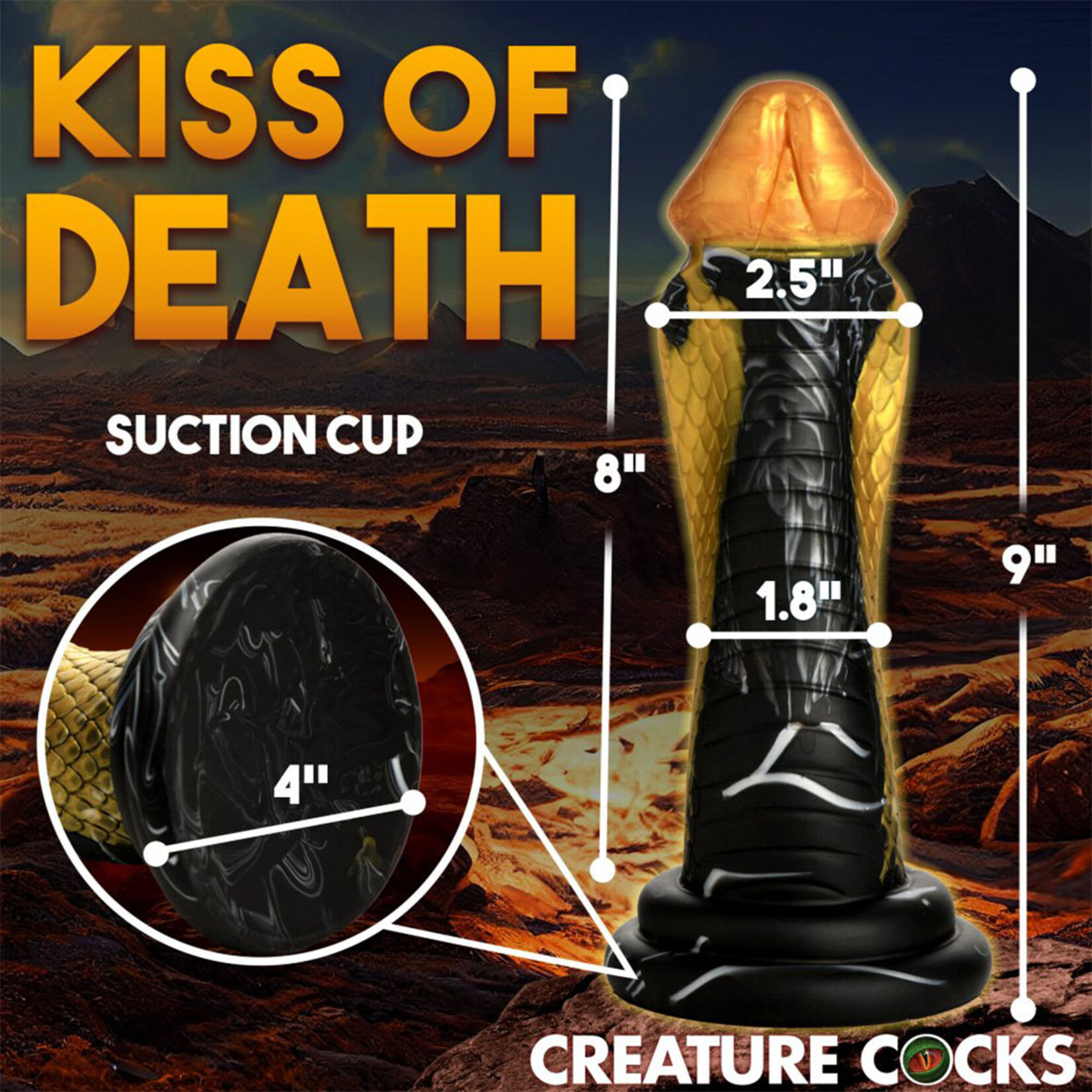 Creature Cocks Creature Cocks Golden Mamba Silicone Dildo
