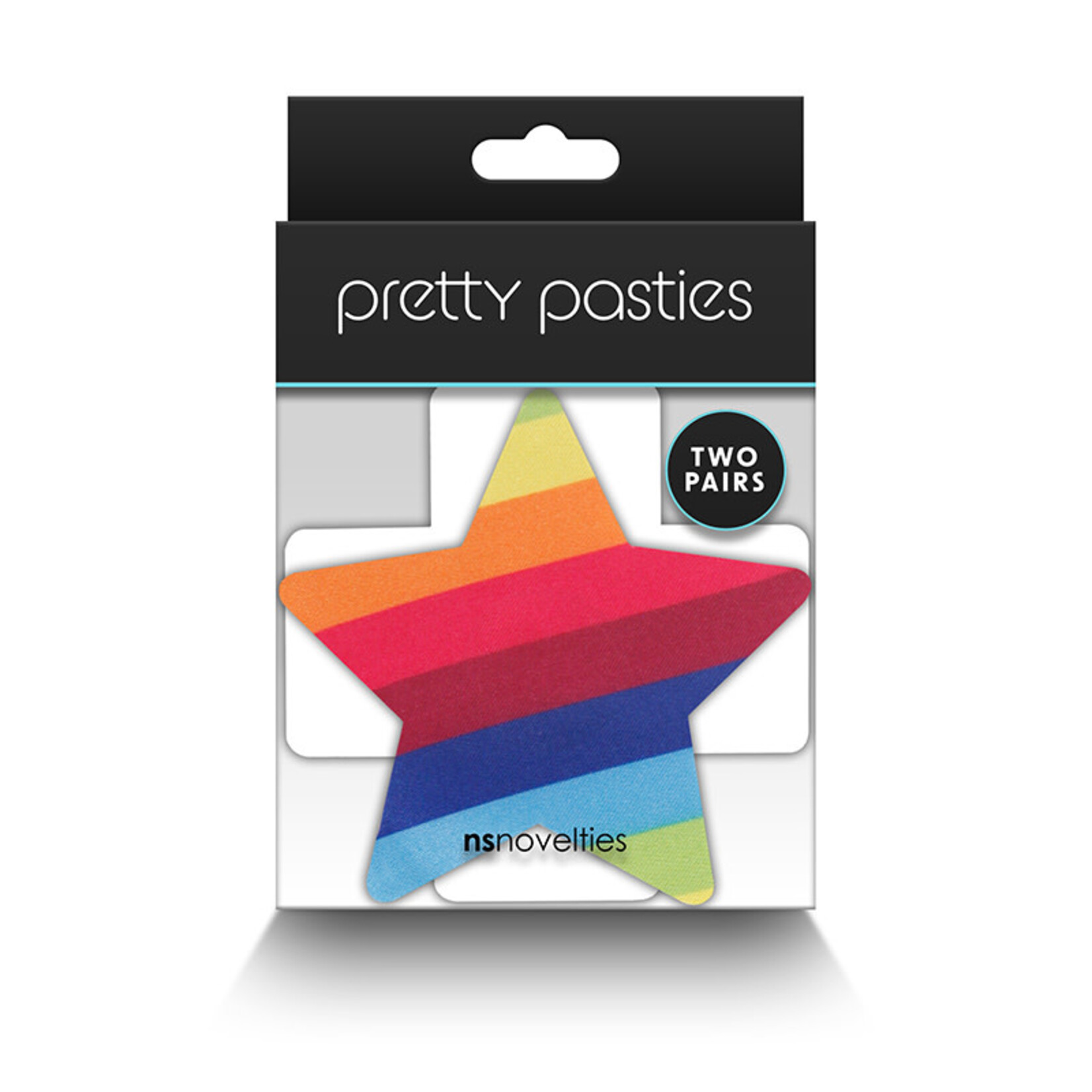 NS Novelties Pretty Pasties - Pride Cross & Star - Rainbow - 2 Pair