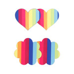NS Novelties Pretty Pasties - Pride Heart & Flower - Rainbow - 2 Pair