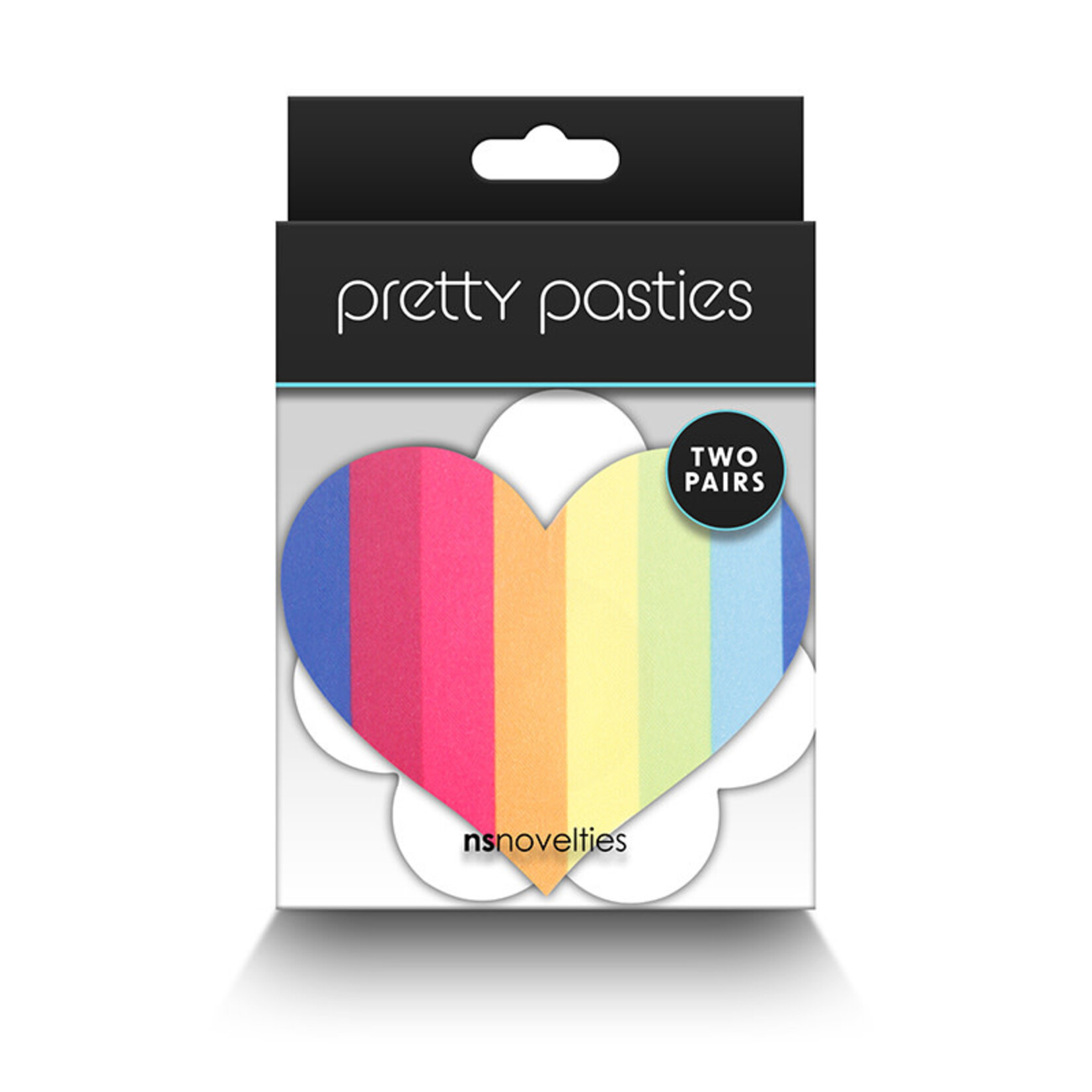 NS Novelties Pretty Pasties - Pride Heart & Flower - Rainbow - 2 Pair