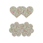 NS Novelties Pretty Pasties - Heart & Flower - Glow - 2 Pair