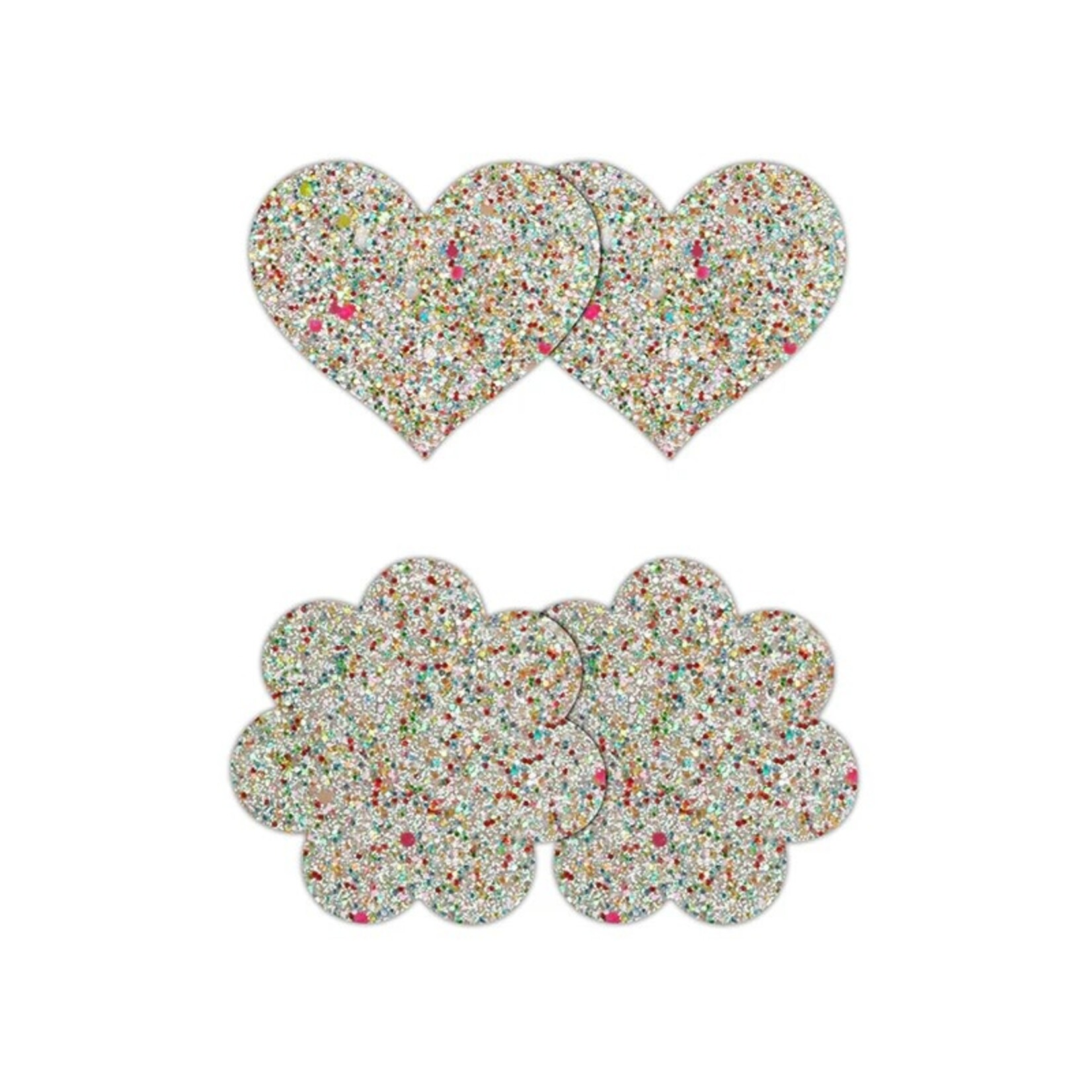 NS Novelties Pretty Pasties - Heart & Flower - Glow - 2 Pair