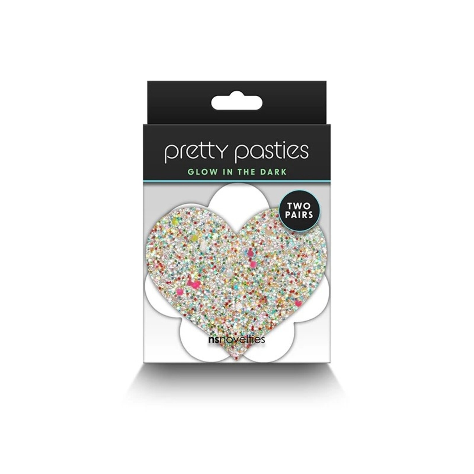 NS Novelties Pretty Pasties - Heart & Flower - Glow - 2 Pair