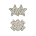 NS Novelties Pretty Pasties - Star & Cross - Glow - 2 Pair
