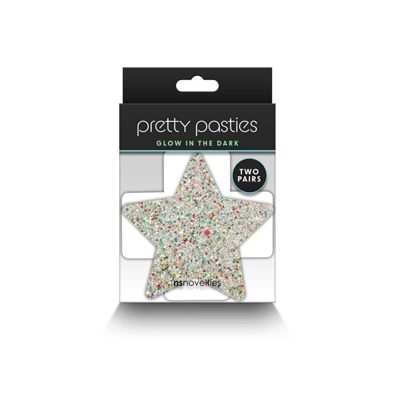 NS Novelties Pretty Pasties - Star & Cross - Glow - 2 Pair