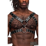 Gemini PU Leather Chest Harness OS