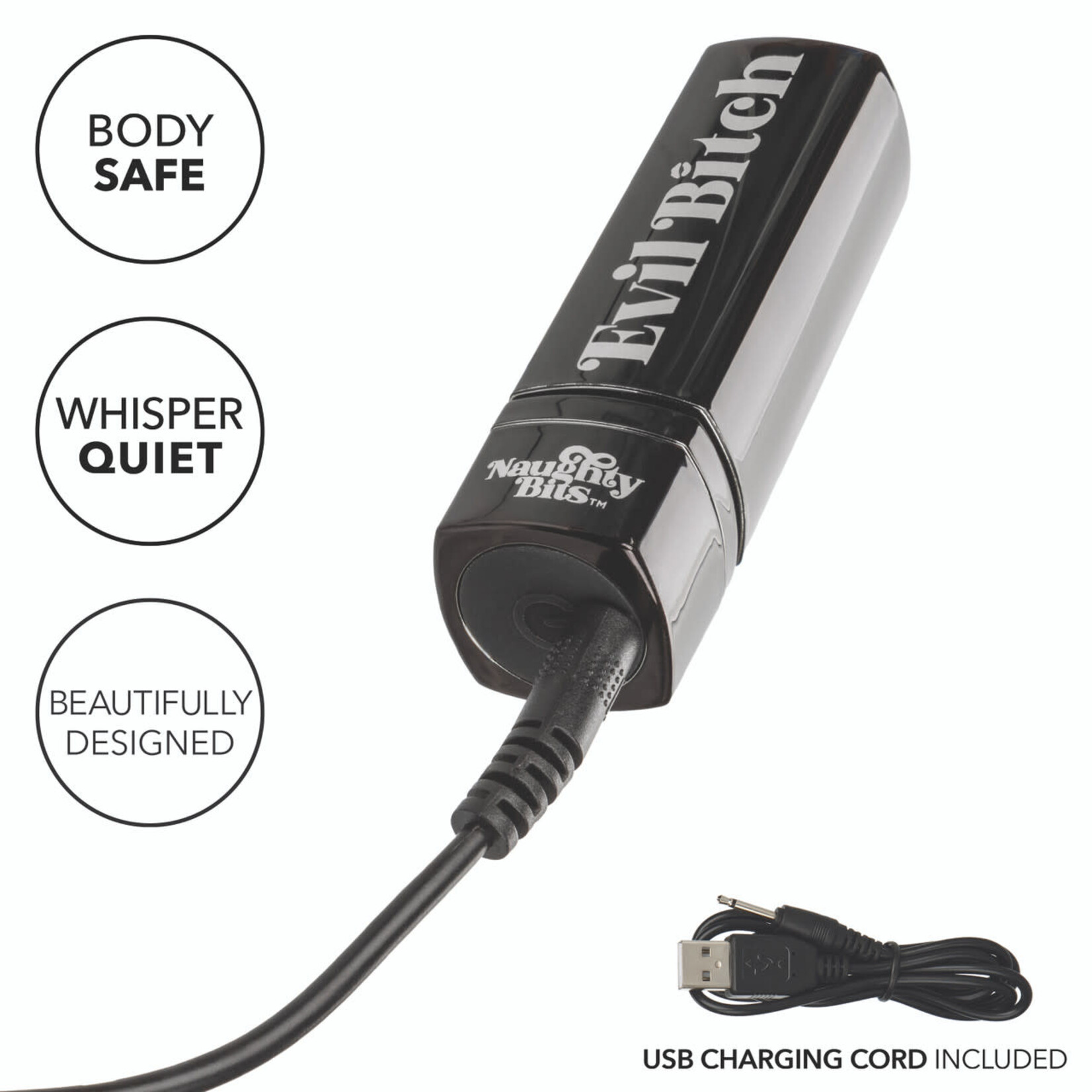 CalExotics Naughty Bits Evil Bitch Lipstick Vibrator