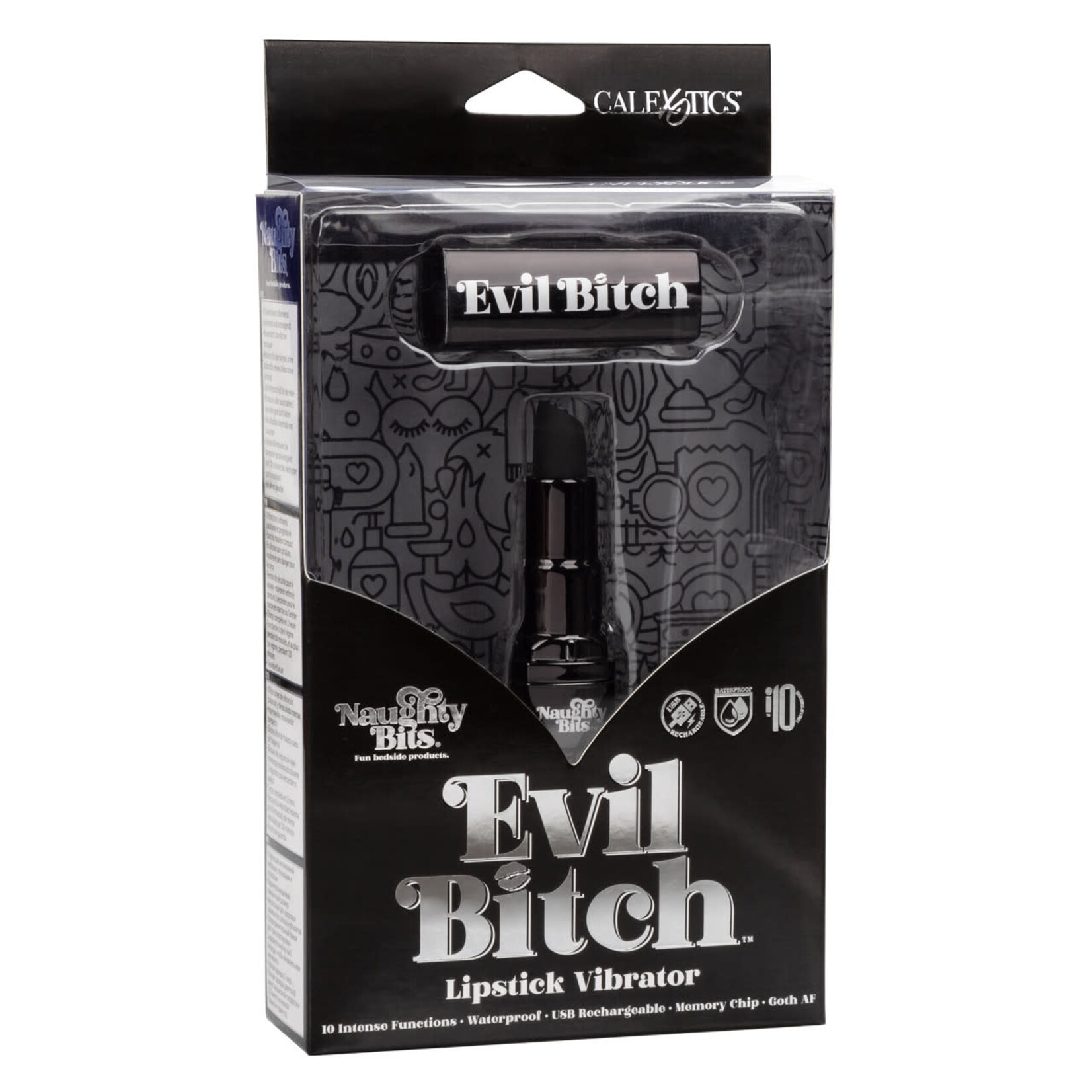 CalExotics Naughty Bits Evil Bitch Lipstick Vibrator