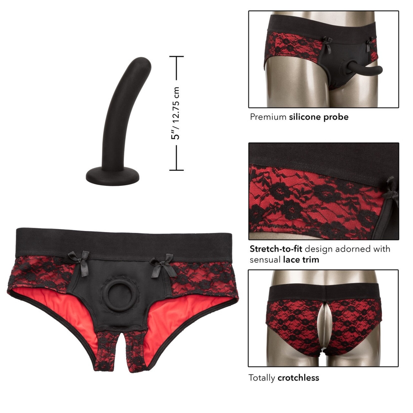 CalExotics Scandal Crotchless Pegging Panty Set
