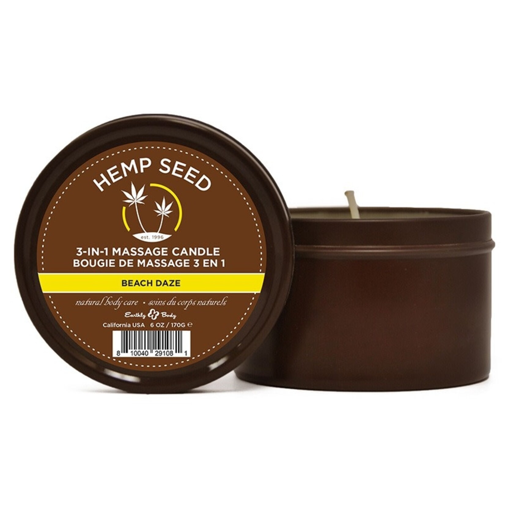 Earthly Body Earthly Body Hemp Seed 3-in-1 Massage Candle 6oz