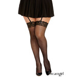Dreamgirl Seville Fishnet Thigh High with Lace Top OSX